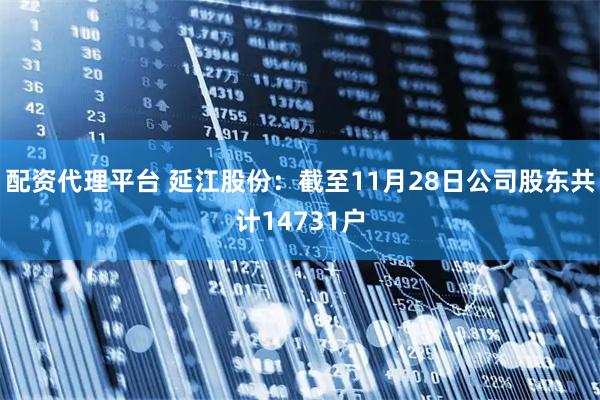 配资代理平台 延江股份：截至11月28日公司股东共计14731户